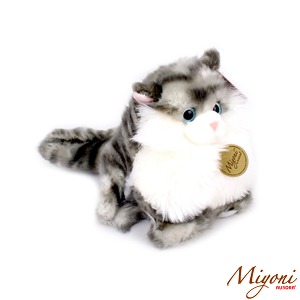 미요니 시팅캣 그레이 16cm 인형 고양이