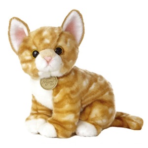 미요니 골드캣 25cm 동물 봉제 애착 인형 고양이